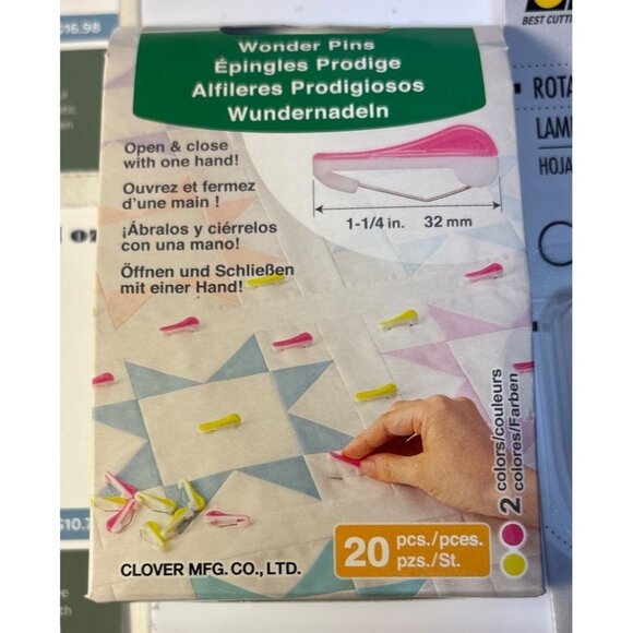 Flatter Smoothing Spray Wild Mint Clover Wonder Pins Block Pattern Olaf Rotary - Picture 4 of 8